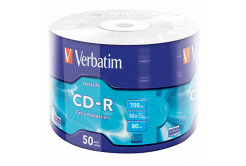 Verbatim CD-R, 43787, Extra Protection, 50-pack, 700MB, 52x, 80min., 12cm, bez možnosti potisku, wrap, pro archivaci dat