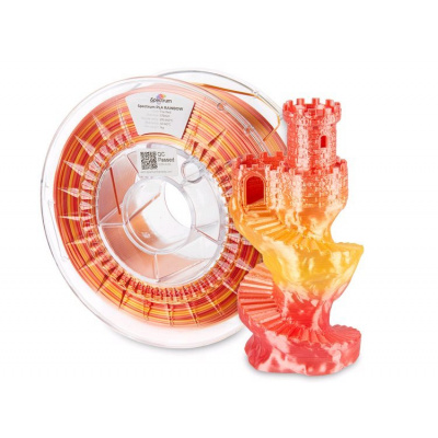 Spectrum 81017 3D filament, PLA Silk Rainbow, 1,75mm, 1000g, Viacfarebný (Fire red)