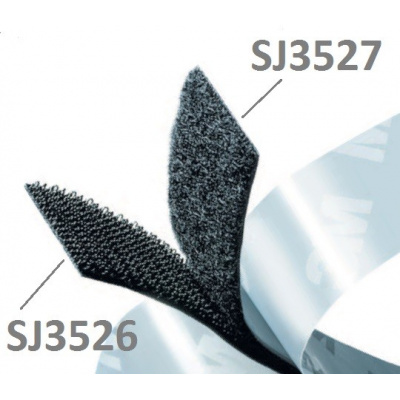 3M Hook & Loop SJ3526 čierny, háčiky, 16 mm x 45,7 m