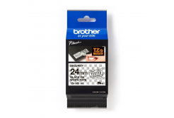 Brother TZE-SE5, 24mm x 8m, černý tisk/bílý podklad, plombovací, originální páska