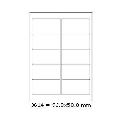 Samolepiace etikety 96 x 50,8 mm, 10 etikiet, A4, 100 listov