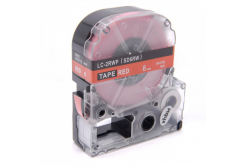 Epson LC-SD6RW, 6mm x 8m, bílý tisk / červený podklad, kompatibilní páska