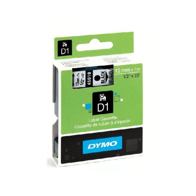 Dymo D1 45018, S0720580, 12mm x 7m, čierna tlač / žltý podklad, originálna páska