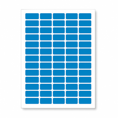 Samolepiace etikety 38 x 21,2 mm, 65 etiket, A4, 20 listov, modré