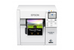 Epson ColorWorks C4000e (bk) C31CK03102BK, farebná tlačiareň štítkov, Gloss Black Ink, cutter, ZPLII, USB, Ethernet