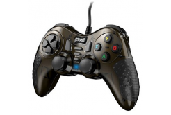 Gamepad Genius GX Gaming GX-19UV, 19tl., USB, černý/hnědý