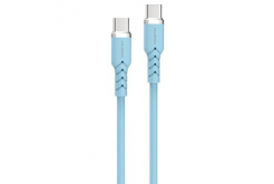 Powerton ENERGY PASTEL EDITION Kábel USB-C, 60W, 1m, silikónový, modrý