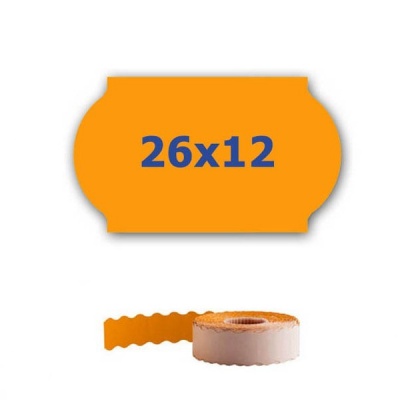 Cenové etikety do kleští, 26mm x 12mm, 900ks, signální oranžové