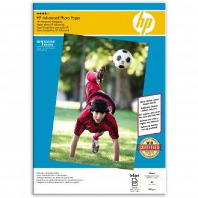 HP Advanced Glossy Photo Paper Q8697A, 250 g/m2, A3, 20ks, lesklý, biely, foto papier