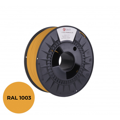 C-Tech 3DF-P-PETG1.75-1003 3D filament, PREMIUM LINE, PETG, RAL1003, 1,75mm, 1000g, Signálny žltý (Signal yellow)