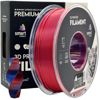 Smart Print FG-S114-E1, 3D filament, PLA Silk, 1,75mm, 1000g, Dual Color, Viacfarebný (Twilight serenity)