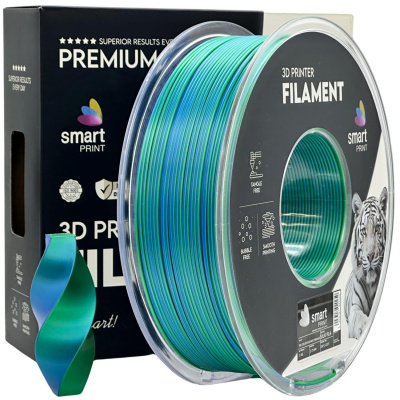 Smart Print FG-S111-E1, 3D filament, PLA Silk, 1,75mm, 1000g, Dual Color, Viacfarebný (Oceans embrace)