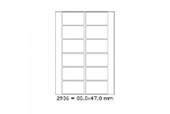 Samolepiace etikety 80 x 47 mm, 12 etikiet, A4, 100 listov