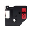 Kompatibilná páska s Dymo 40917, S0720720, 9mm x 7m, čierna tlač/červený podklad