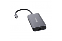 VERBATIM Dokovacia stanica USB-C, 6v1, RJ45, HDMI, USB-C PD, 3xUSB 3.0, sivá