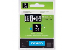 Dymo D1 45811, S0720910, 19mm x 7m, biela tlač / čierný podklad, originálna páska