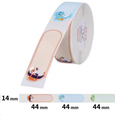 Niimbot 1EA00961801, 14x44mm, 140ks, Školáci, farebné samolepicí štítky