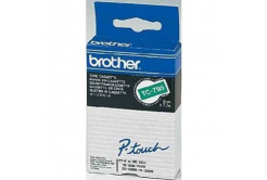 Brother TC-795, 9mm x 7,7m, biela tlač/zelený podklad, originálna páska