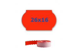 Cenové etikety do kleští, 26mm x 16mm, 700ks, signální červené