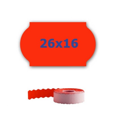Cenové etikety do kleští, 26mm x 16mm, 700ks, signální červené