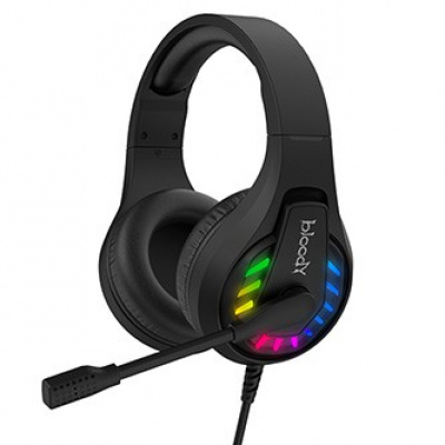 A4Tech Bloody G230 G230-BK, sluchátka s mikrofonem, ovládání hlasitosti, černá, herní sluchátka, USB
