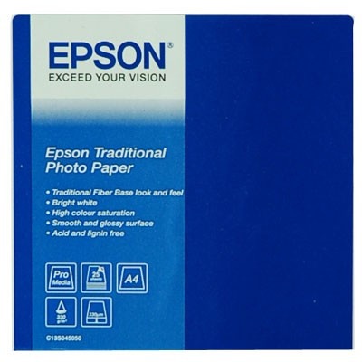 Epson Traditional Photo Paper, foto papír, saténový, bílý, A4, 330 g/m2, 25 ks, C13S045050, in