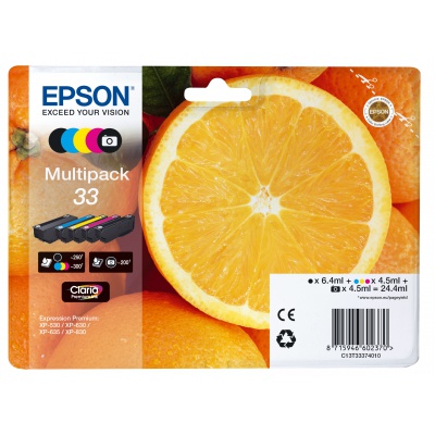 Epson T33 C13T33374011 barevná (CMYK) sada originálna cartridge