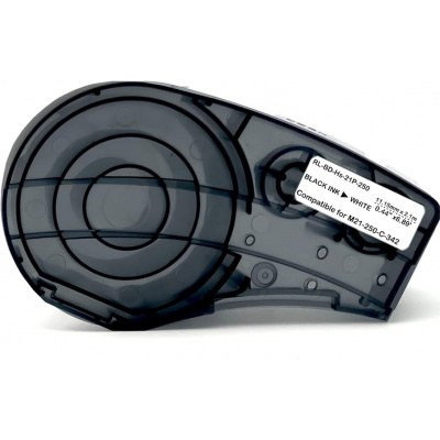 Brady M21-250-C-342-WT, 11,15 mm x 2,13 m, čierna tlač / biely podklad, kompatibilná páska