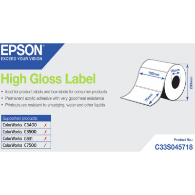 Epson C33S045718 label roll, normal paper, 102x76mm
