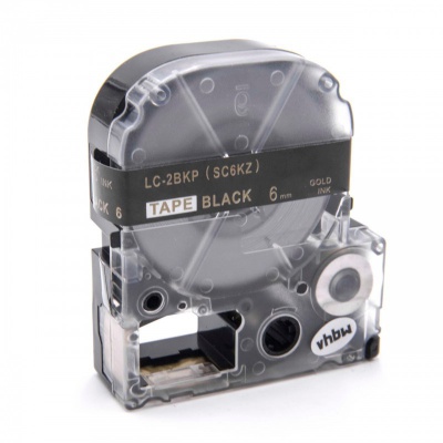 Epson LK-SC6KZ, 6mm x 9m, zlatý tisk / černý podklad, kompatibilní páska