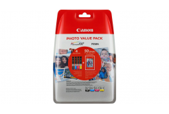 Canon CLI-551 multipack (CMYK) + PP-201 fotopapír 50x, foto papír, lesklý, bílý, 10x15cm, 4x6", 50 ks, 6508B005, nespecifikováno,v