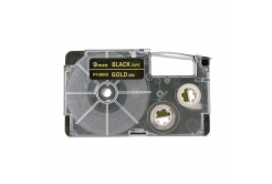 Kompatibilná páska s Casio XR-9BKG 9mm x 8m zlatá tlač / čierny podklad