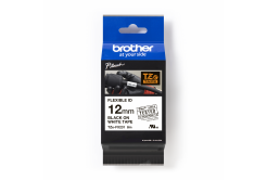 Brother TZ-FX231 / TZe-FX231 Pro Tape, 12mm x 8m, čierna tlač/biely podklad, originálna páska
