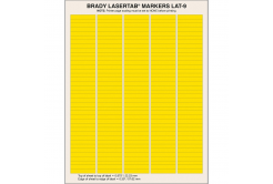Brady LAT-9-747-10-YL / 029791, LaserTab Laser Printable Labels, 38.10 mm x 6.35 mm