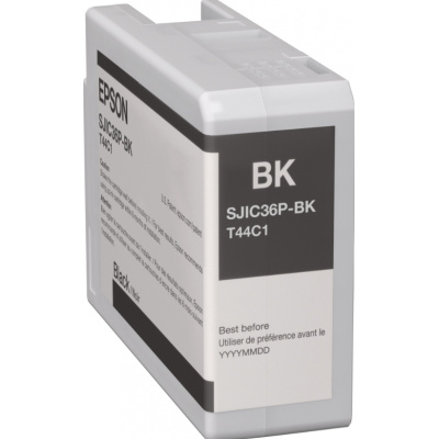 Epson SJIC36P-K C13T44C140 pre ColorWorks, čierna (black) originálna cartridge