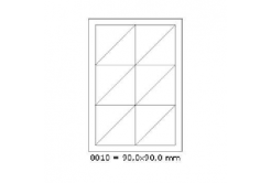 Samolepiace etikety 90 x 90 mm, 12 etikiet, A4, 100 listov