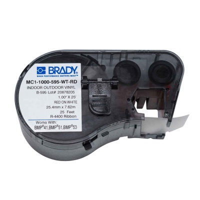 Brady MC1-1000-595-WT-RD / 131604, samolepicí páska 25.40 mm x 7.62 m
