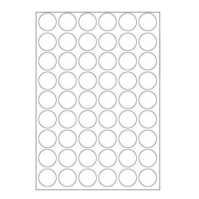 Samolepiace etikety 30 x 30 mm, 54 etikiet, A4, 100 listov