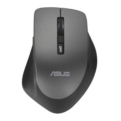 ASUS WT425/Ergonomická/Optická/Pre pravákov/1 600 DPI/Bezdrôtové USB/Sivá
