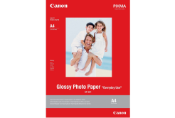 Canon Glossy Photo Paper, foto papír, lesklý, GP-501, bílý, 10x15cm, 4x6", 210 g/m2, 5 ks, 0775B076, inkoustový