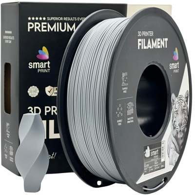 Smart Print FG-S49-E1, 3D filament, PLA+, 1,75mm, 1000g, Strieborný (Silver)
