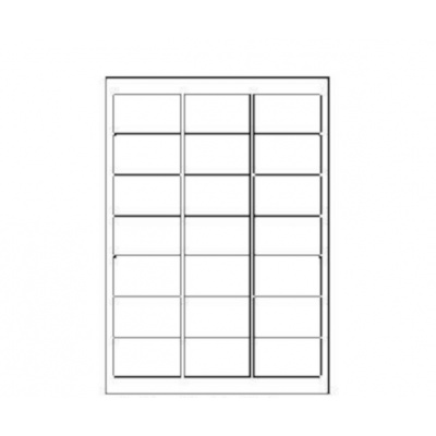 Samolepiace etikety 63,5 x 38,1 mm, 21 etikiet, A4, 100 listov