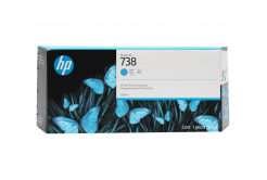 HP 738 676M6A azúrová (cyan) originálna cartridge