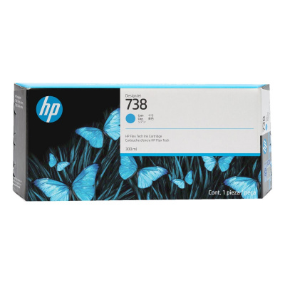 HP 738 676M6A azúrová (cyan) originálna cartridge